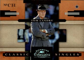 2008 Donruss Classics - Classic Singles Silver Holofoil #CS-8 Tom Landry Front