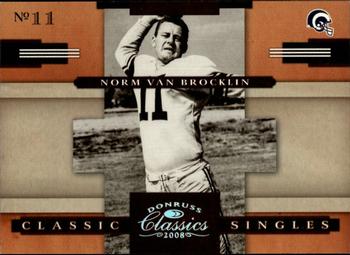2008 Donruss Classics - Classic Singles Silver Holofoil #CS-21 Norm Van Brocklin Front