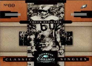 2008 Donruss Classics - Classic Singles Silver Holofoil #CS-25 Chuck Bednarik Front