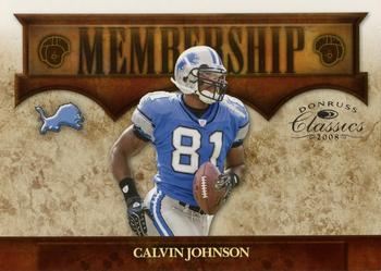 2008 Donruss Classics - Membership #M-20 Calvin Johnson Front