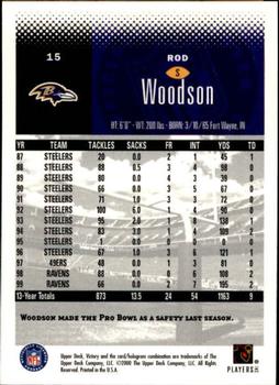 2000 Upper Deck Victory #15 Rod Woodson Back