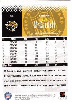 2000 Upper Deck Victory #86 Keenan McCardell Back