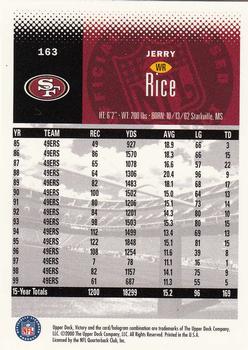2000 Upper Deck Victory #163 Jerry Rice Back