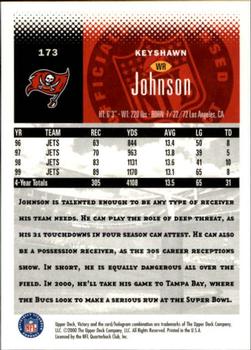 2000 Upper Deck Victory #173 Keyshawn Johnson Back