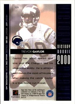 2000 Upper Deck Victory #329 Trevor Gaylor Back