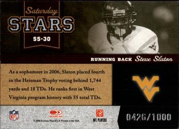 2008 Donruss Classics - Saturday Stars #SS-30 Steve Slaton Back