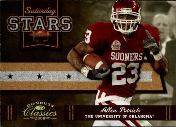 2008 Donruss Classics - Saturday Stars Gold #SS-1 Allen Patrick Front