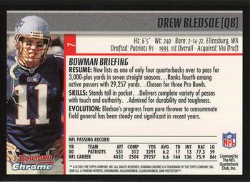 2001 Bowman Chrome #7 Drew Bledsoe Back