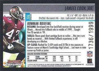 2001 Bowman Chrome #124 Jameel Cook Back