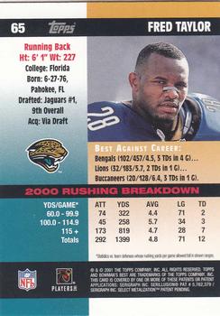 2001 Bowman's Best #65 Fred Taylor Back