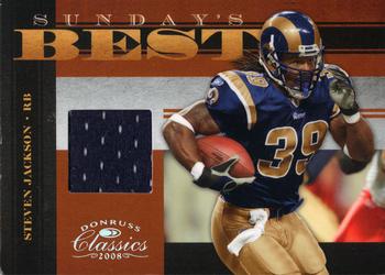 2008 Donruss Classics - Sunday's Best Jerseys #SB-30 Steven Jackson Front
