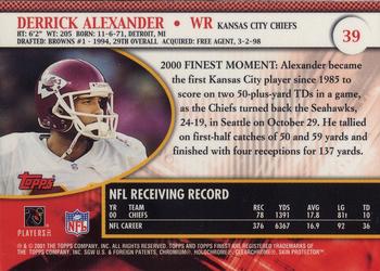 2001 Finest #39 Derrick Alexander Back