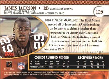 2001 Finest #129 James Jackson Back