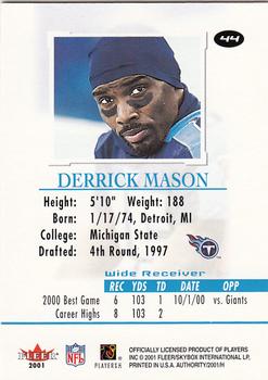 2001 Fleer Authority #44 Derrick Mason Back