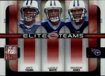 2008 Donruss Elite - Elite Teams Red #ET-21 Vince Young / LenDale White / Brandon Jones Front