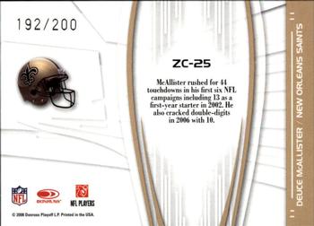 2008 Donruss Elite - Zoning Commission Red #ZC-25 Deuce McAllister Back