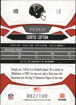 2008 Donruss Gridiron Gear - Gold Holofoil X's #119 Curtis Lofton Back