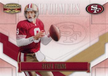 2008 Donruss Gridiron Gear - Performers Gold #P-42 Steve Young Front