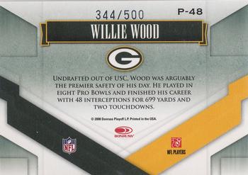 2008 Donruss Gridiron Gear - Performers Gold #P-48 Willie Wood Back