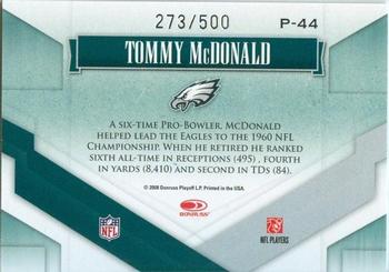 2008 Donruss Gridiron Gear - Performers Gold #P-44 Tommy McDonald Back