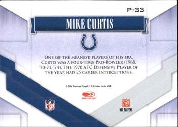2008 Donruss Gridiron Gear - Performers Red #P-33 Mike Curtis Back