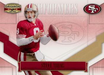 2008 Donruss Gridiron Gear - Performers Red #P-42 Steve Young Front