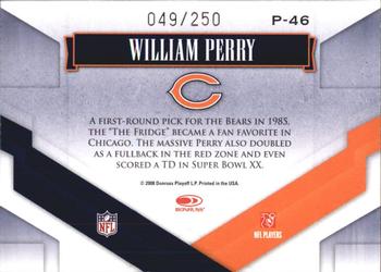 2008 Donruss Gridiron Gear - Performers Silver #P-46 William Perry Back