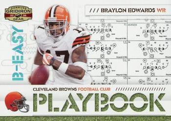 2008 Donruss Gridiron Gear - Playbook Platinum #PL-8 Braylon Edwards Front