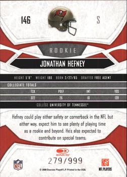 2008 Donruss Gridiron Gear - Retail Rookies #146 Jonathan Hefney Back
