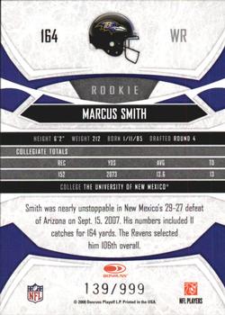 2008 Donruss Gridiron Gear - Retail Rookies #164 Marcus Smith Back
