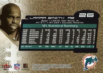 2001 Fleer Hot Prospects #26 Lamar Smith Back