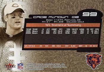 2001 Fleer Hot Prospects #99 Cade McNown Back