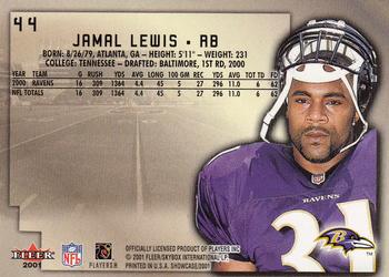 2001 Fleer Showcase #44 Jamal Lewis Back