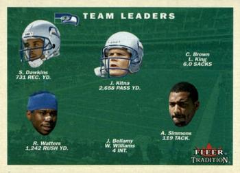 2001 Fleer Tradition #385 Seattle Seahawks Team Leaders Front