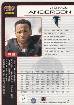 2001 Pacific #15 Jamal Anderson Back