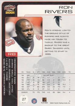 2001 Pacific #27 Ron Rivers Back