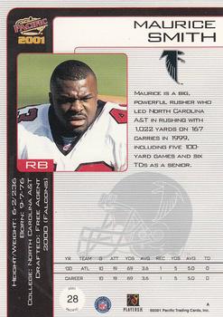 2001 Pacific #28 Maurice Smith Back