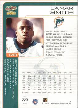 2001 Pacific #229 Lamar Smith Back