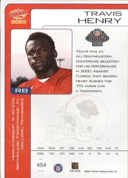 2001 Pacific #454 Travis Henry Back
