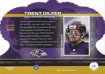 2001 Pacific Crown Royale #13 Trent Dilfer Back