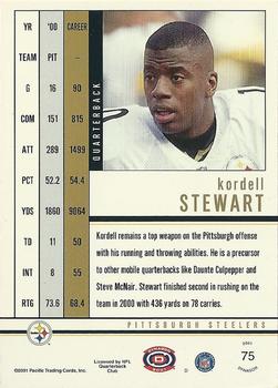 2001 Pacific Dynagon #75 Kordell Stewart Back