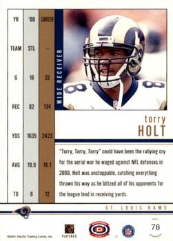2001 Pacific Dynagon #78 Torry Holt Back