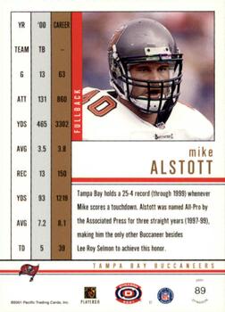 2001 Pacific Dynagon #89 Mike Alstott Back