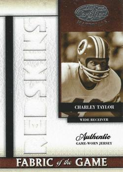 2008 Leaf Certified Materials - Fabric of the Game Team Die Cut #FOG-11 Charley Taylor Front