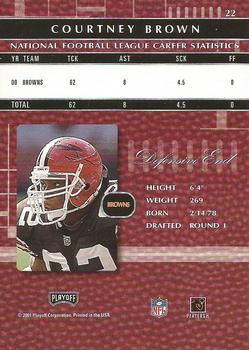 2001 Playoff Absolute Memorabilia #22 Courtney Brown Back