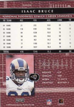 2001 Playoff Absolute Memorabilia #86 Isaac Bruce Back