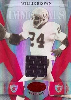 2008 Leaf Certified Materials - Mirror Red Materials #253 Willie Brown Front