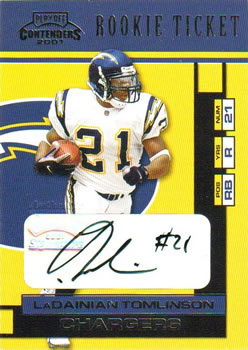2001 Playoff Contenders #150 LaDainian Tomlinson Front