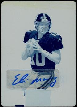 2008 Leaf Certified Materials - Printing Plates Cyan #90 Eli Manning Front