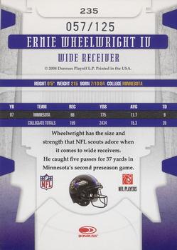 2008 Leaf Limited - Bronze Spotlight #235 Ernie Wheelwright IV Back